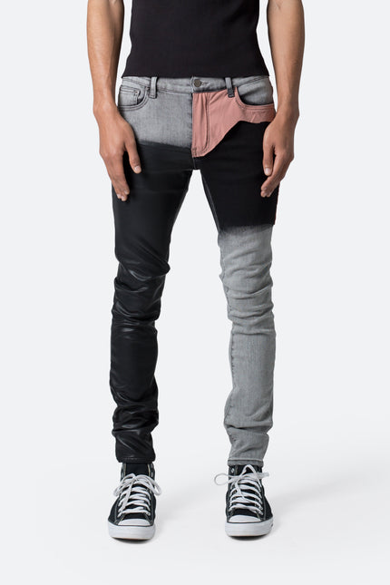 X596 Patched Skinny Denim - Multi