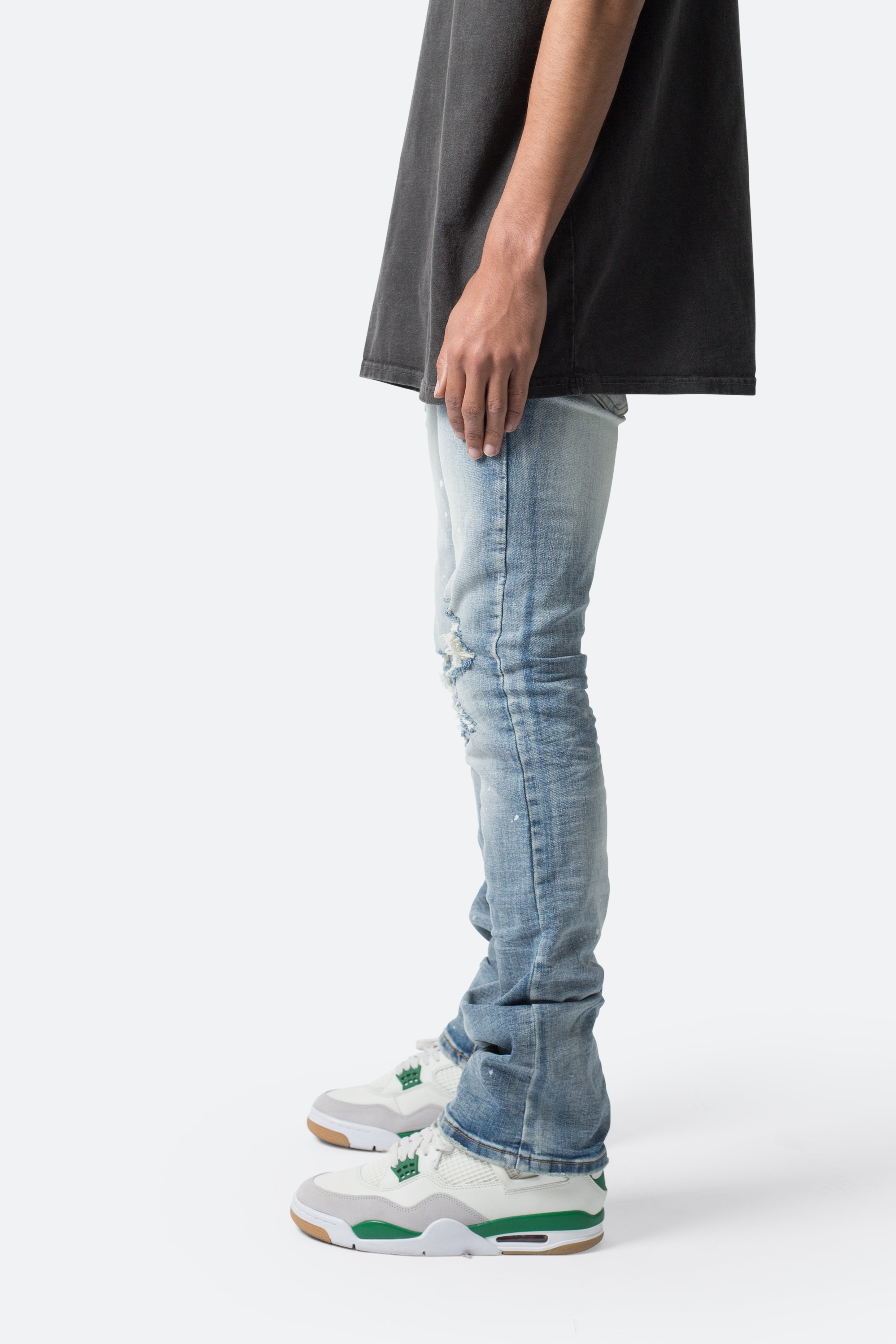 X598 Skinny Stacked Denim - Blue | mnml