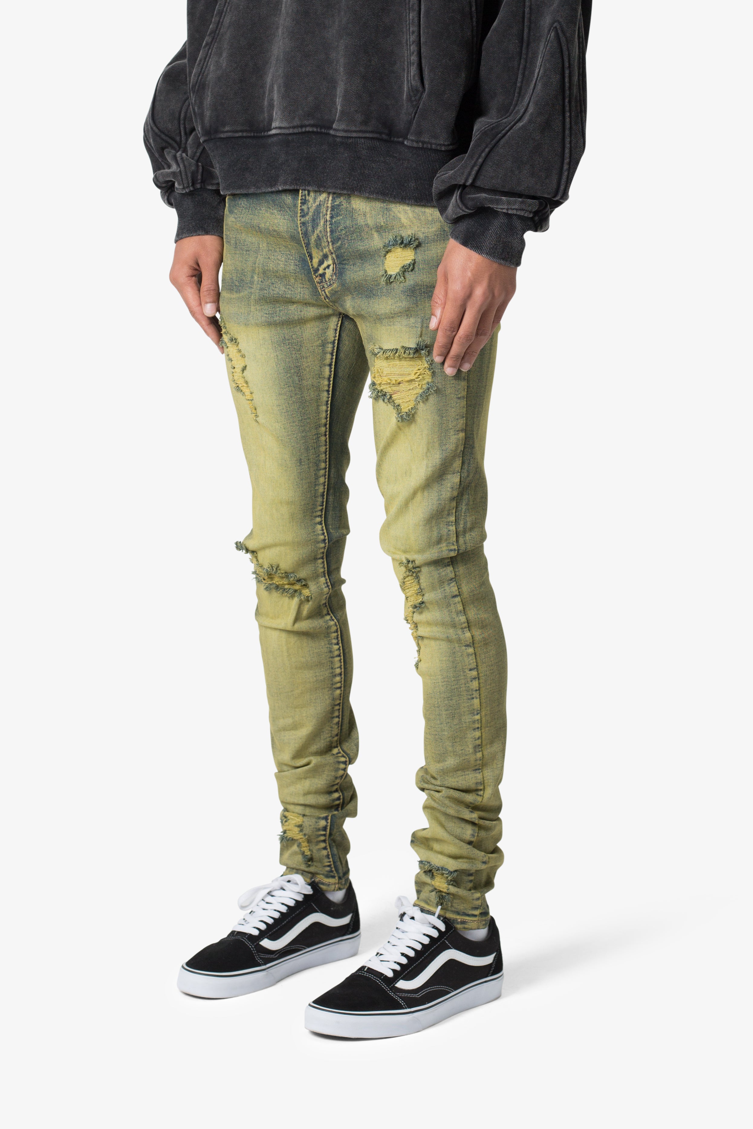 X609 Algae Skinny Denim - Green | mnml | shop now X609 Algae Skinny Denim - Green | mnml | shop now