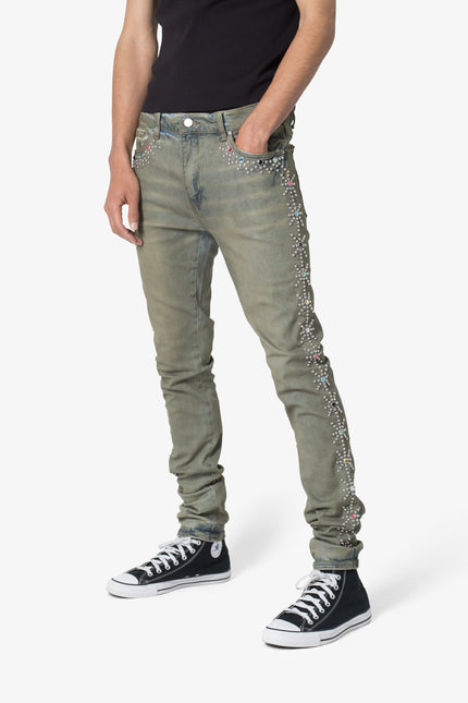 X620 Studded Skinny Denim - Blue