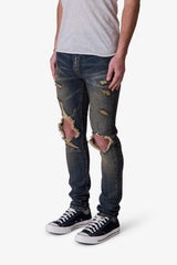 X738 Chewed Up Denim - Stone Washed Shadow