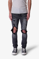X738 Denim desgastado - Negro lavado