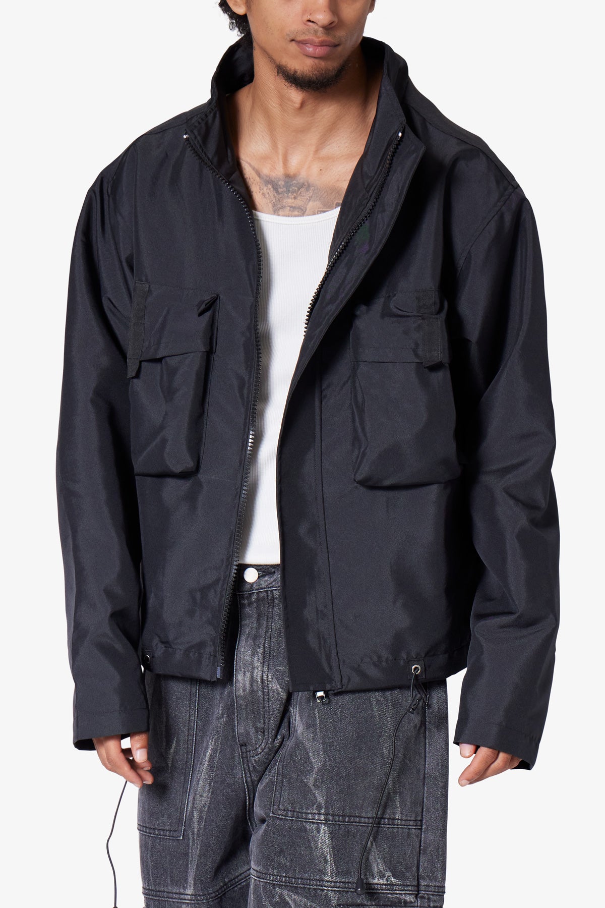 Cowboy Jacket - Black/Black | mnml | shop now