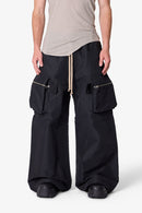 Pantalon de rave avec poche cargo zippée - Noir