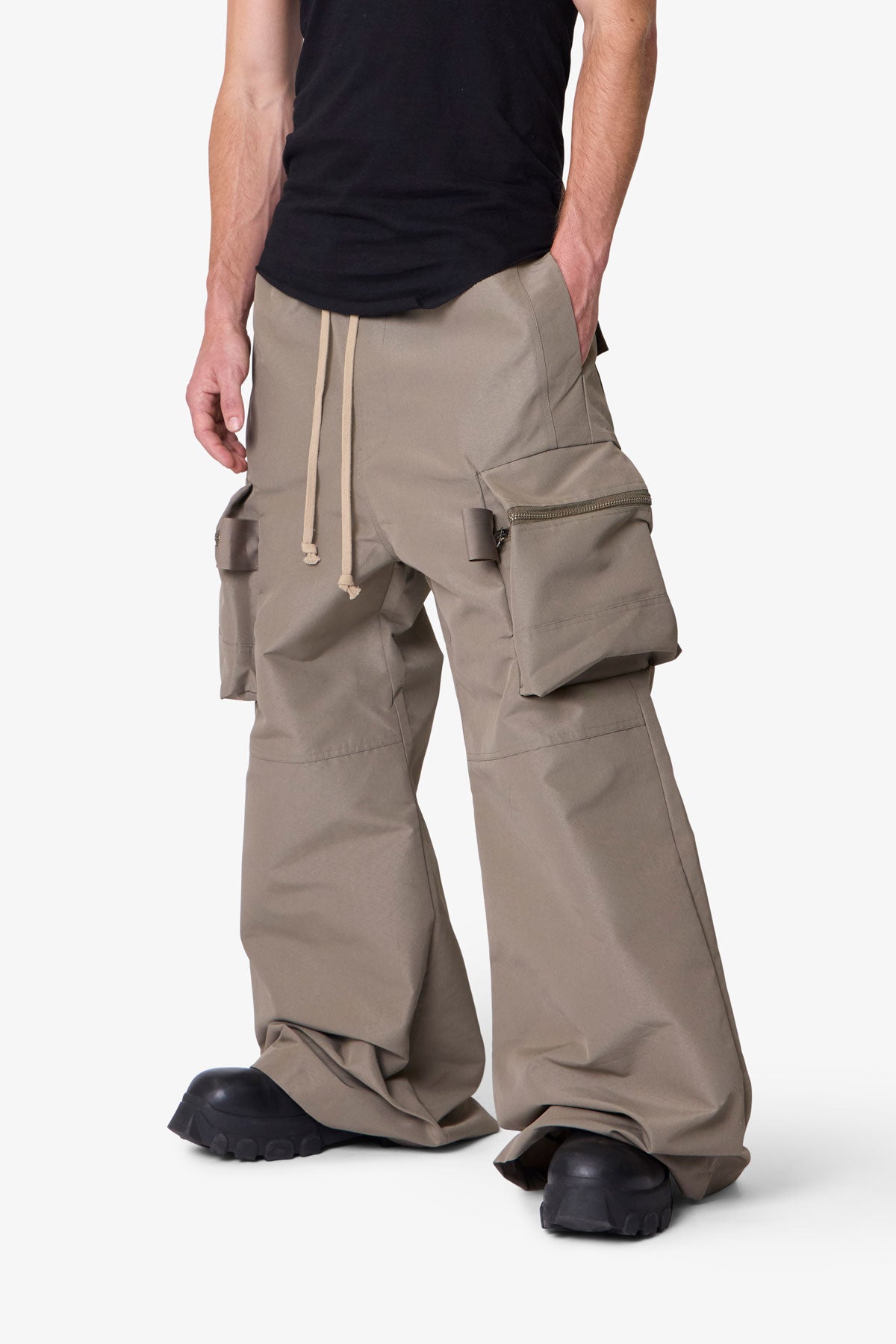 パンツ 00s mulch pocket cargo pants archive Zip Cargo Pocket Rave Pants - Tan | mnml