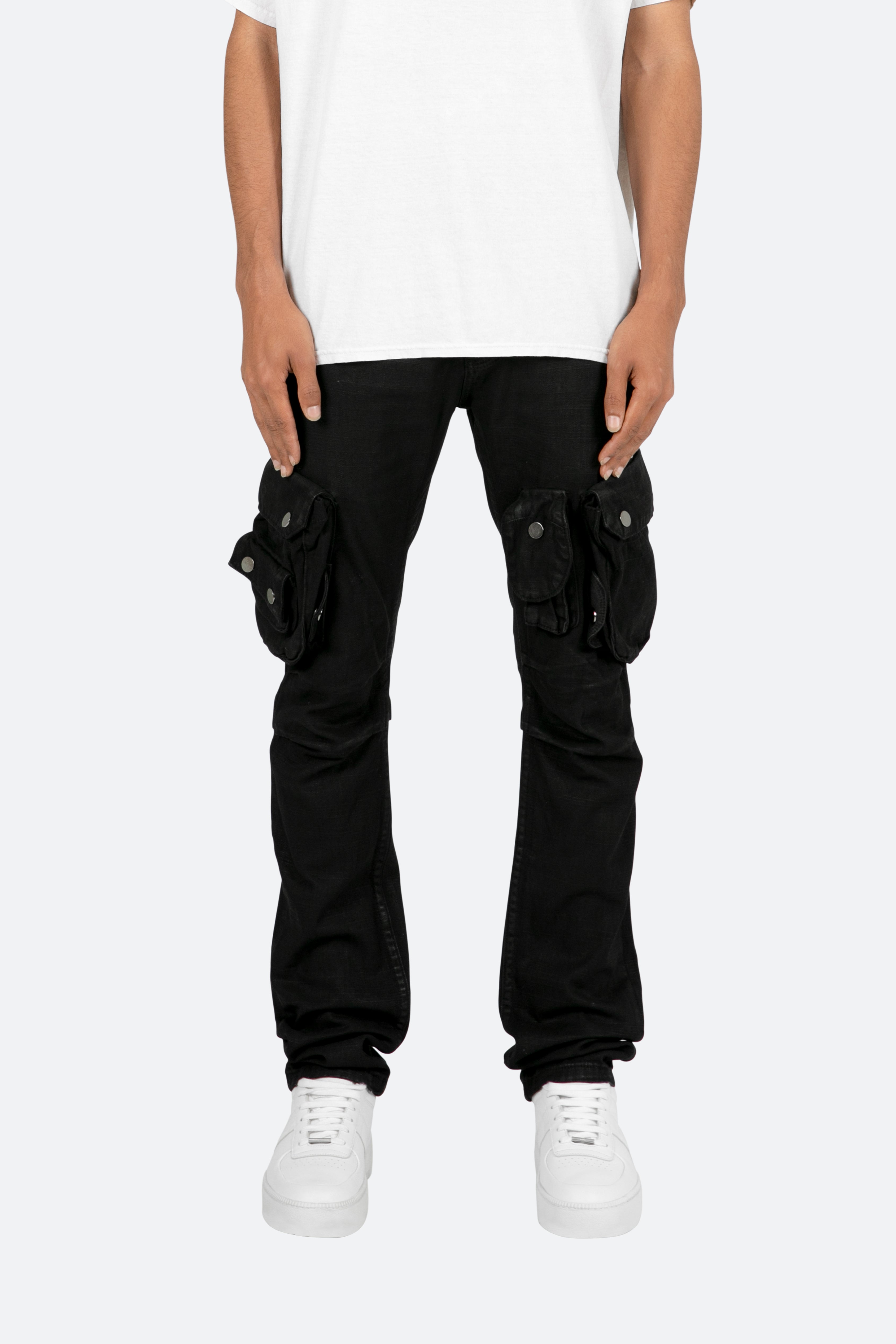 B357-Waxed-Cargo-Flare-Denim-