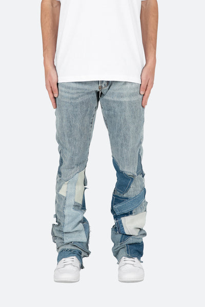 B424 Patch Flare Denim - Blue | mnml