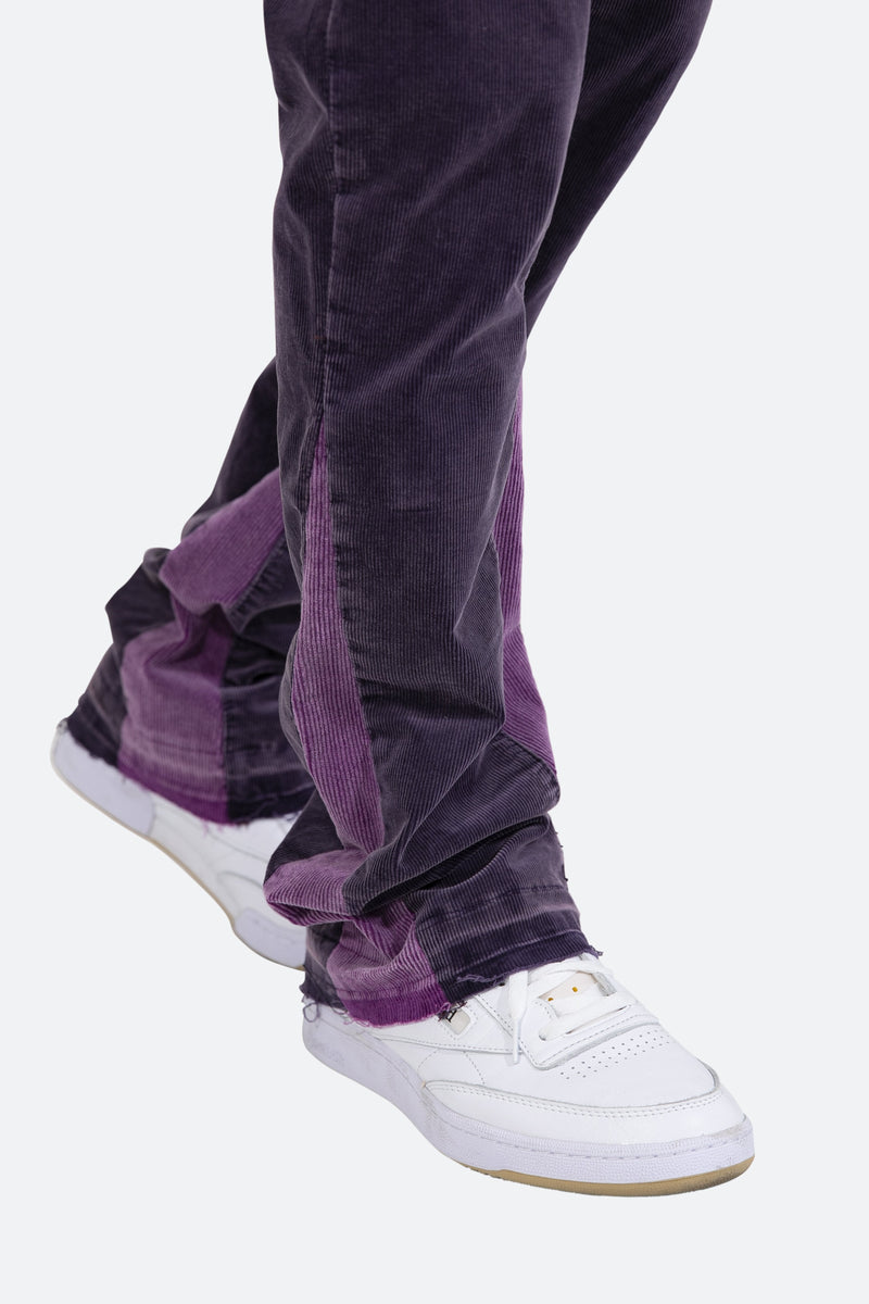 B428 Corduroy Flare Pants - Purple