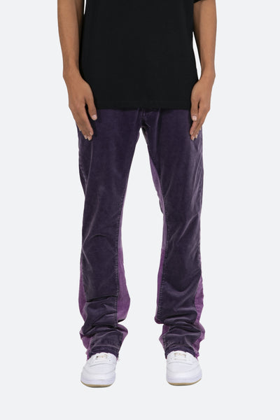 B428 Corduroy Flare Denim - Purple | mnml | shop now