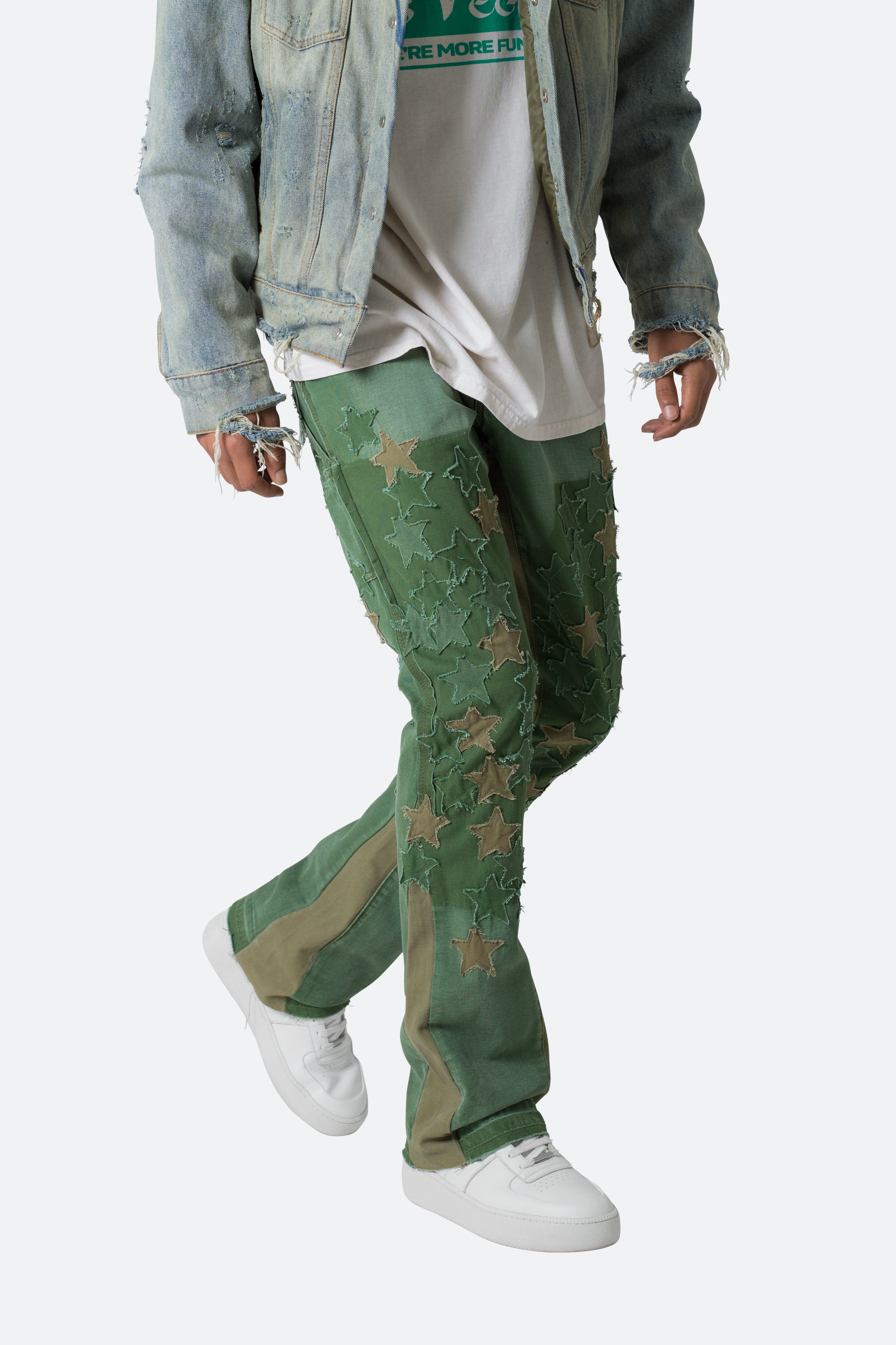 B451-Star-Flare-Denim-Olive- 