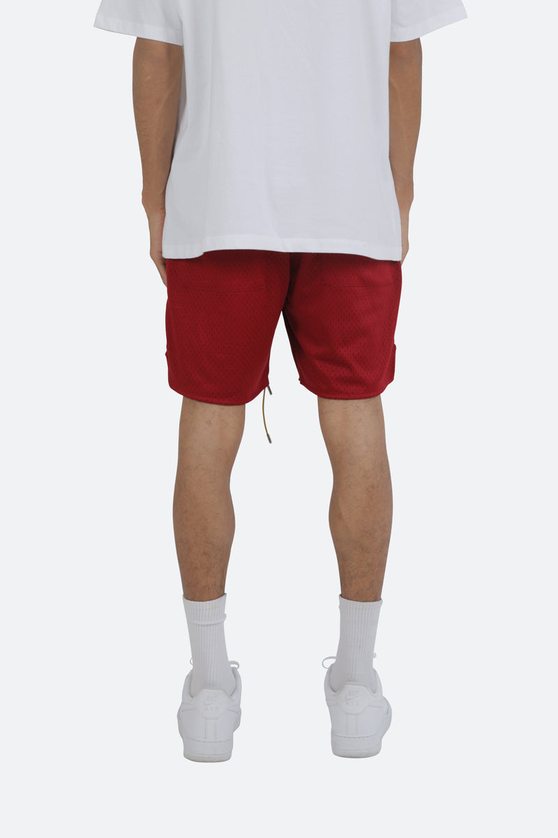 Market Rose Bowl Graphic-print Mesh Short in Red for Men