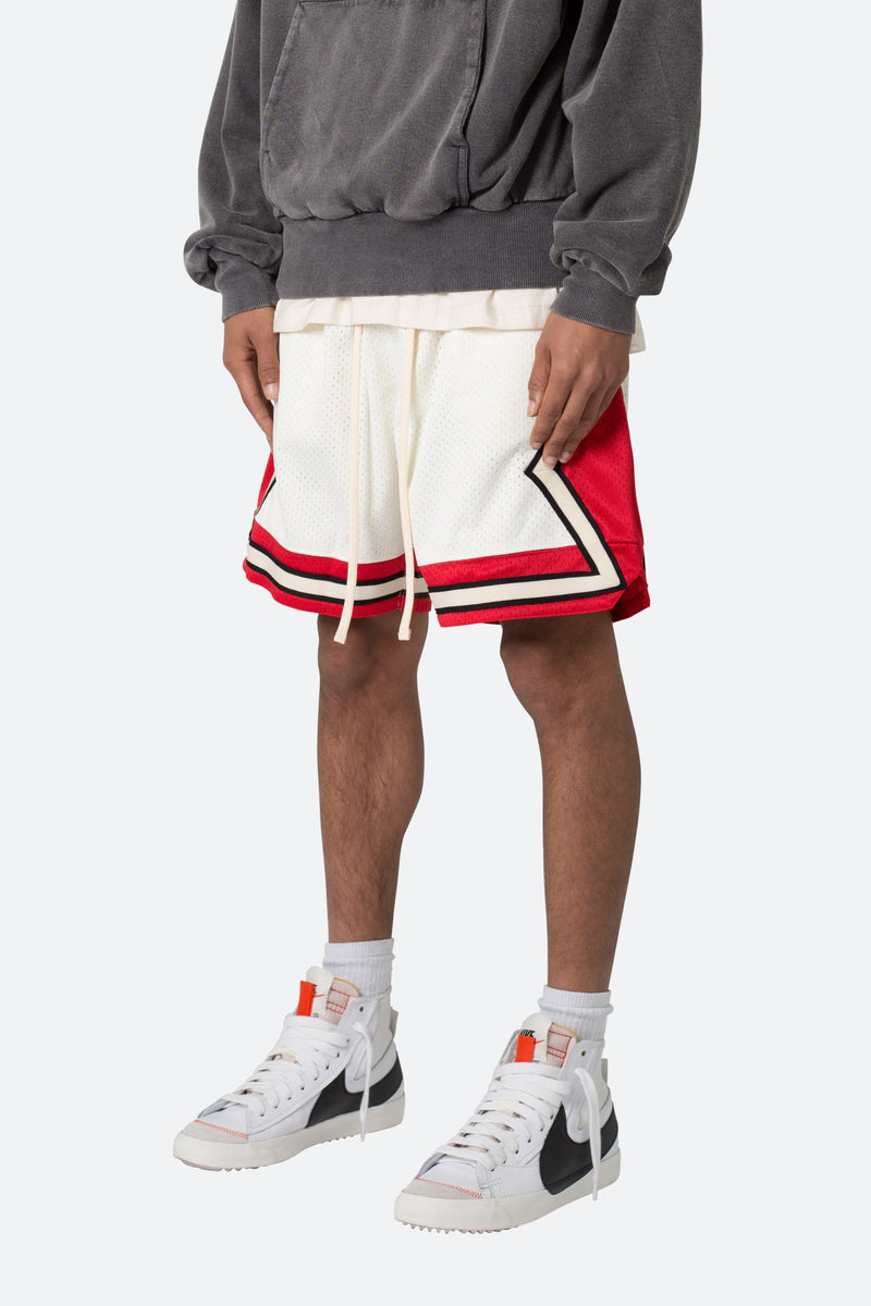 Knit Basketball Shorts - Blue/White, mnml