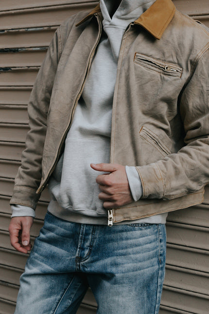 Chaqueta de trabajo con cuello - Caqui