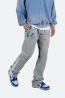Pantalones deportivos Bootcut II con contraste - Gris