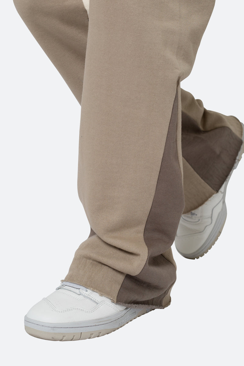 Gingtto Contrast Bootcut Sweatpants Grey - XS