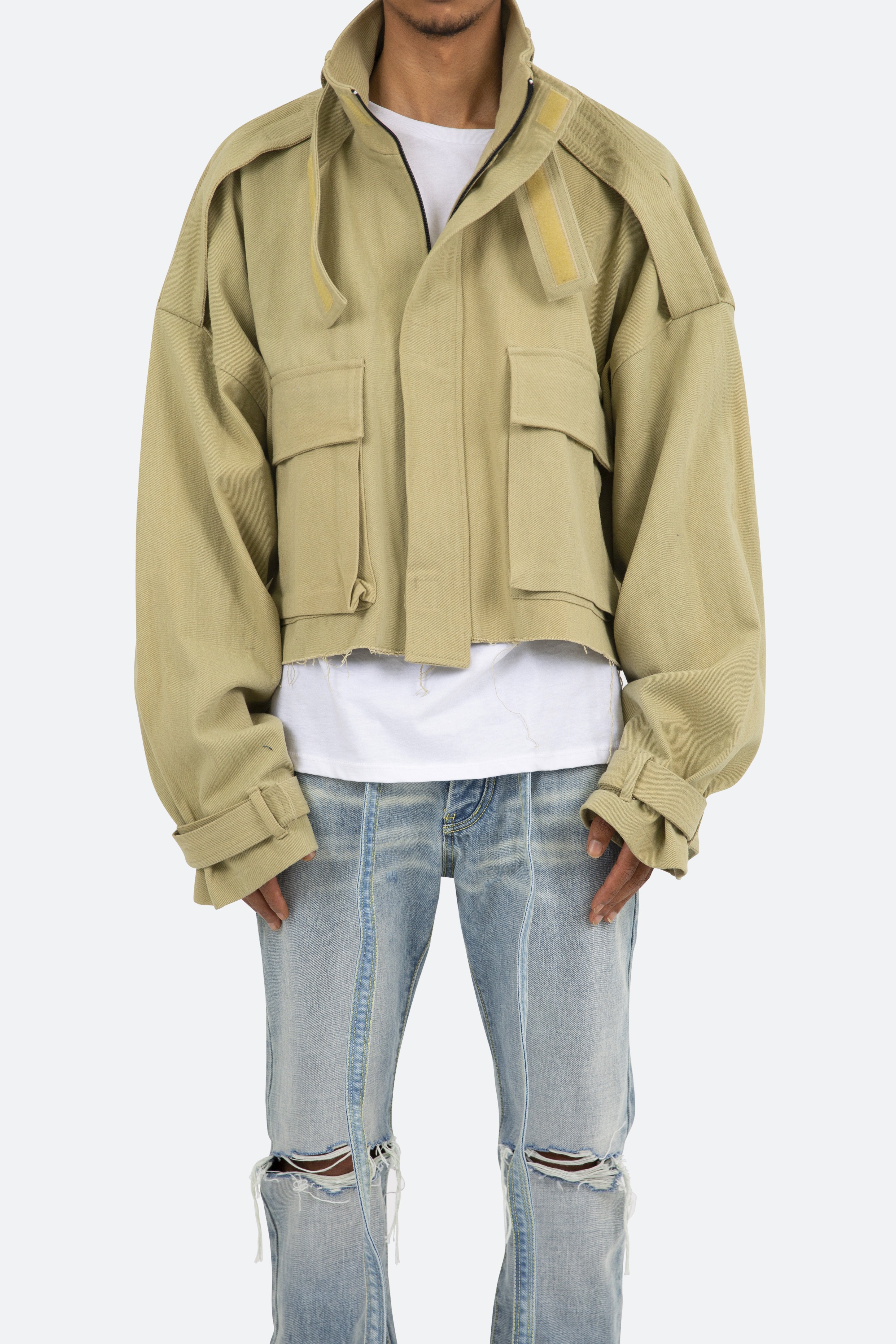 Cropped M65 Jacket - Khaki | mnml