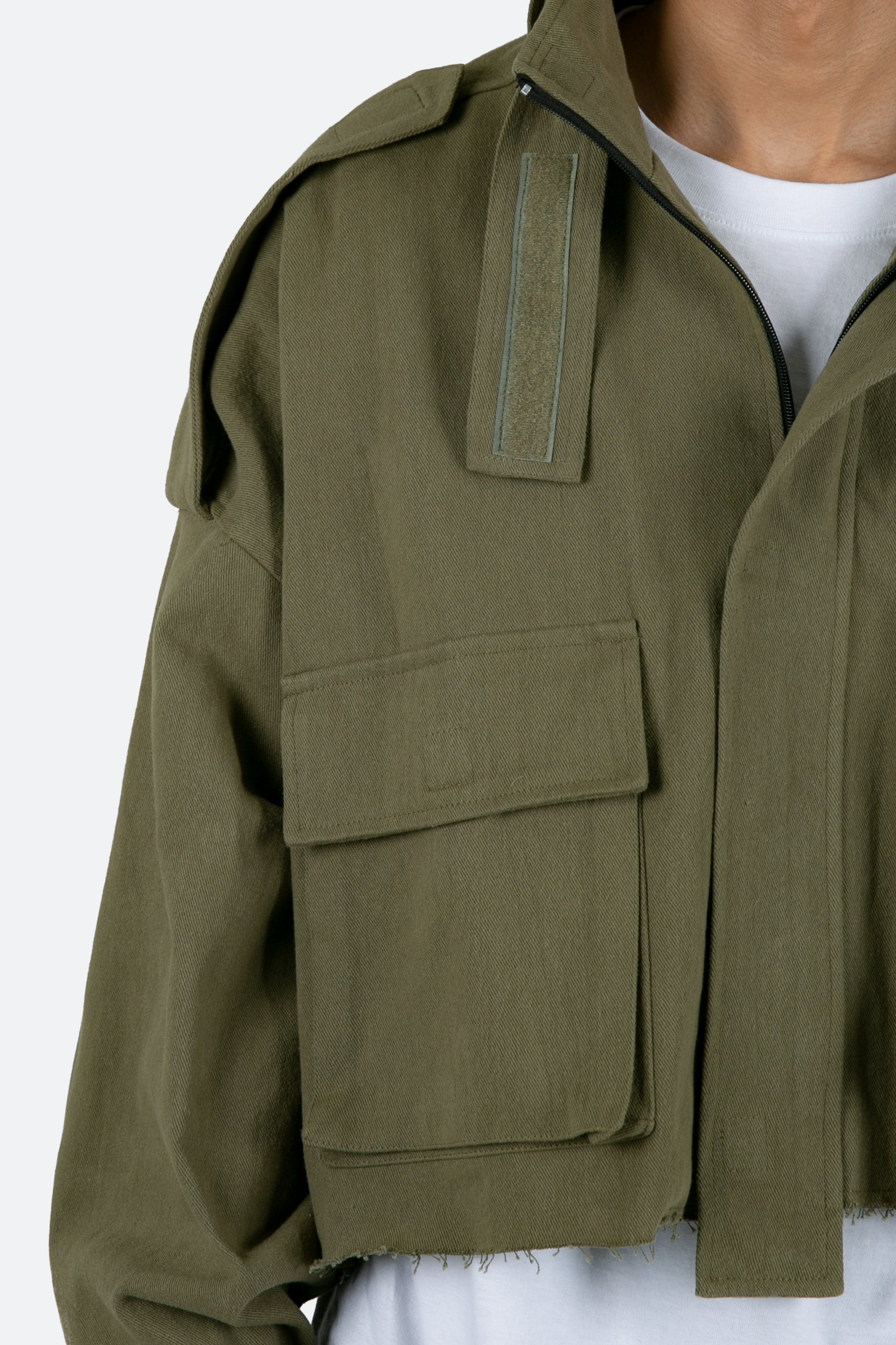 Cropped M65 Jacket - Olive | mnml | shop now
