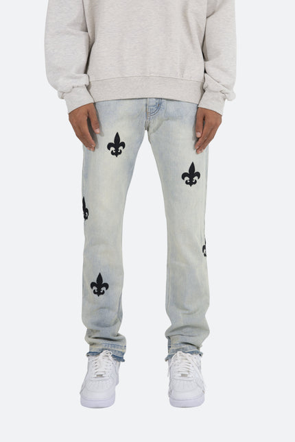 D112 Fleur Straight Denim - Blue