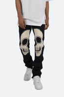 D181 Straight Denim - Black/White