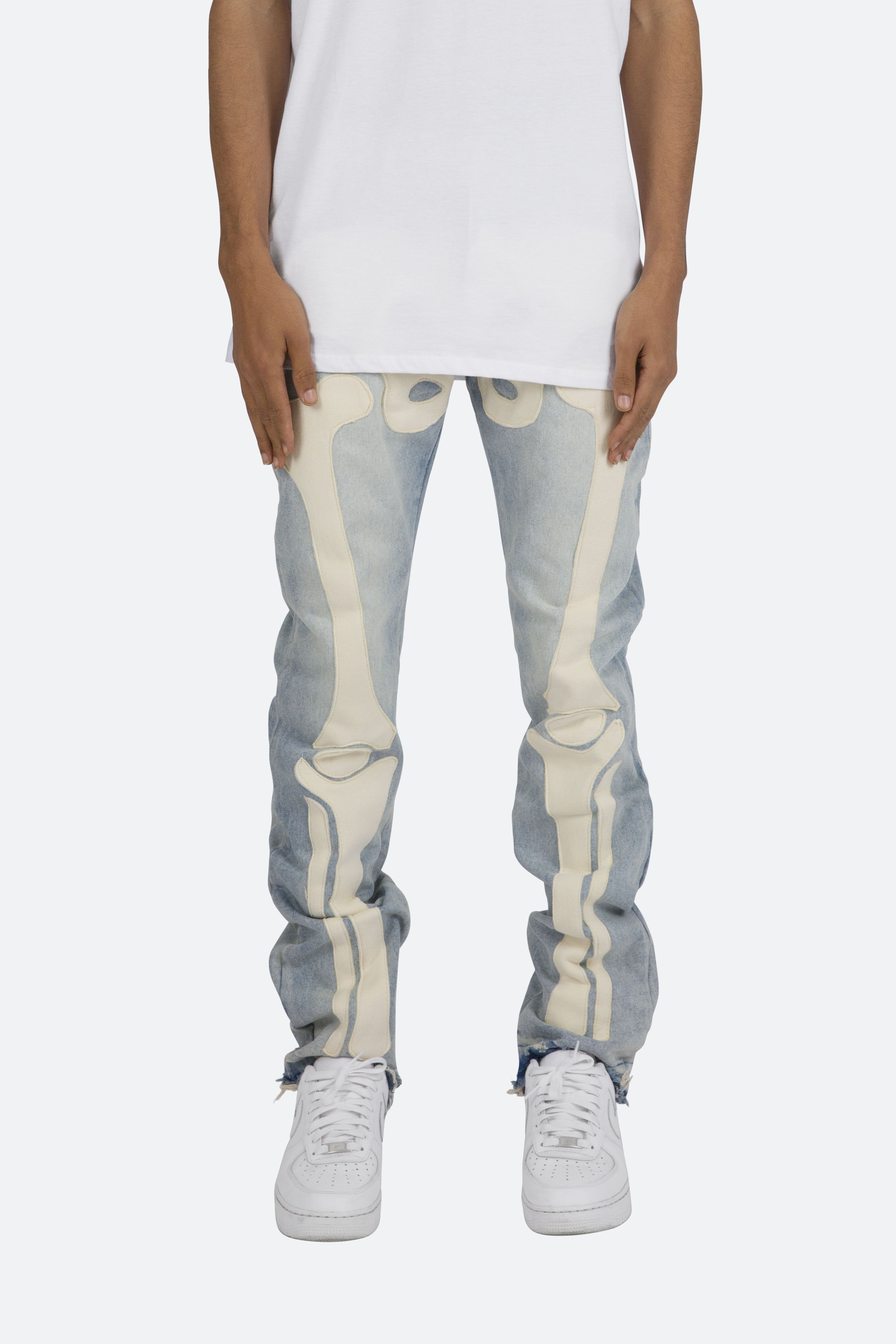 D184 Skeleton Denim - Blue/White | mnml