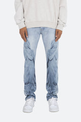 D206 Overlay Straight Denim - Blue
