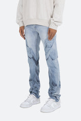 D206 Overlay Straight Denim - Blue