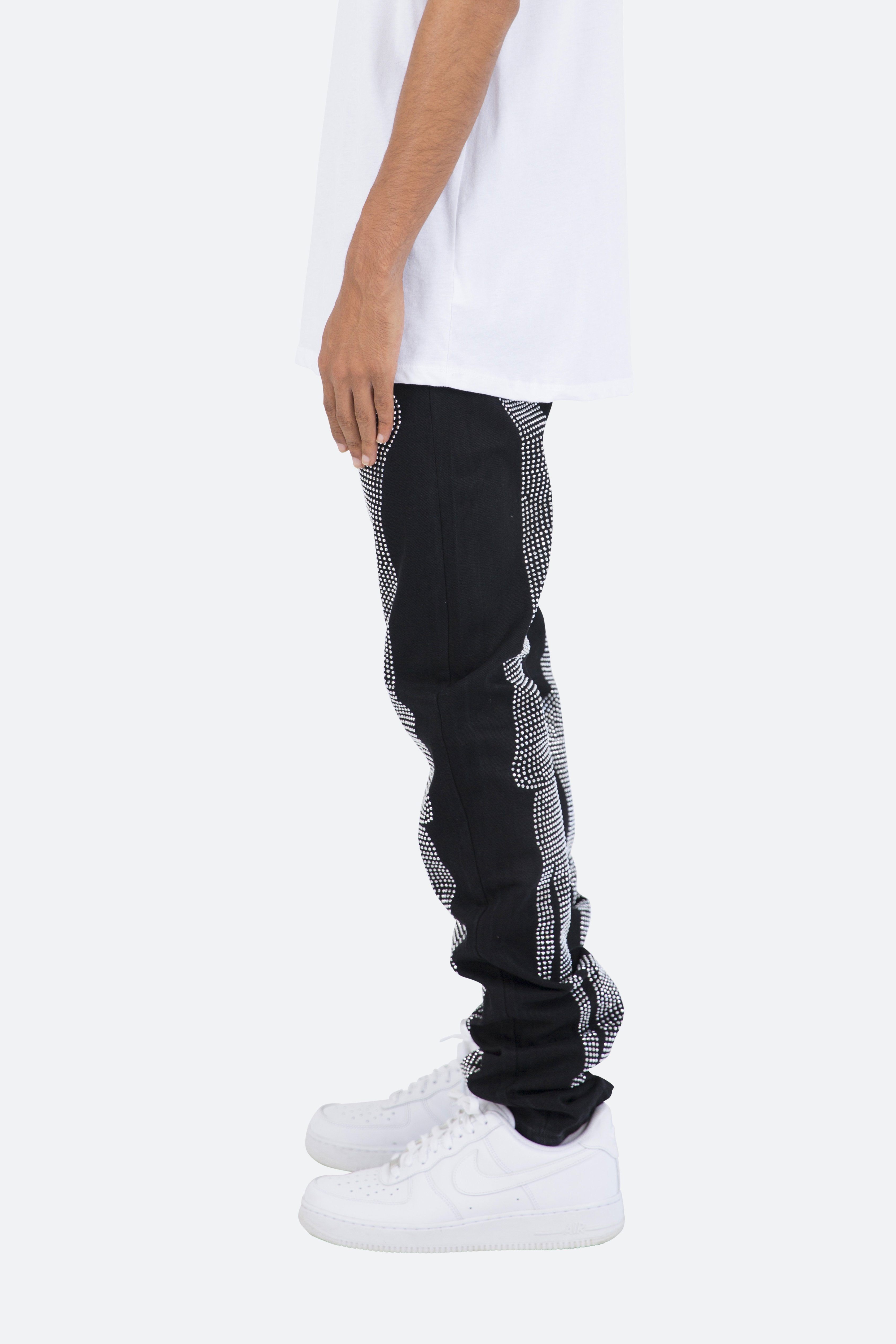 パンツ mnml D249 skeleton Denim 31 D249 Skeleton Denim - Black/White | mnml