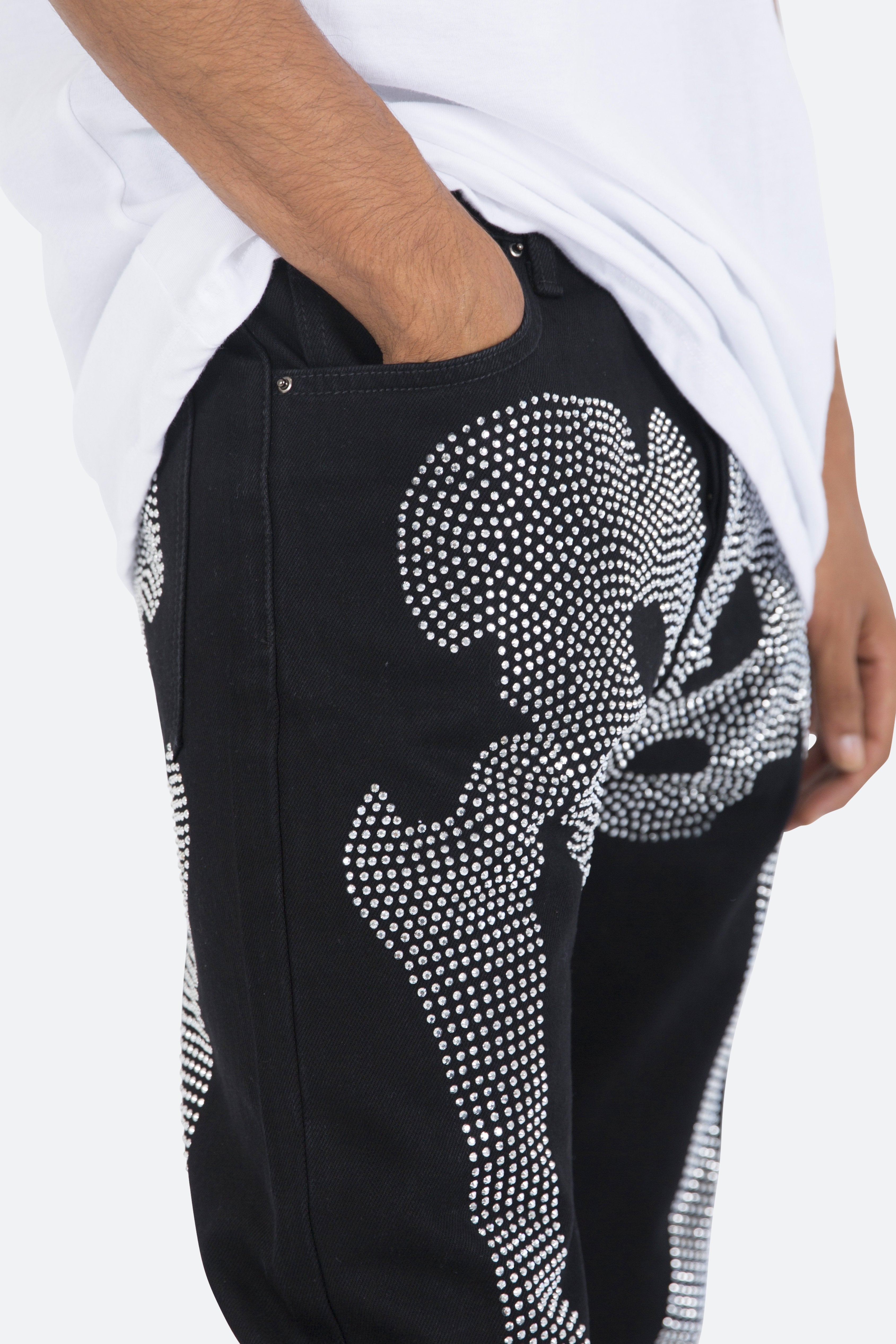 D249 Skeleton Denim - Black/White | mnml