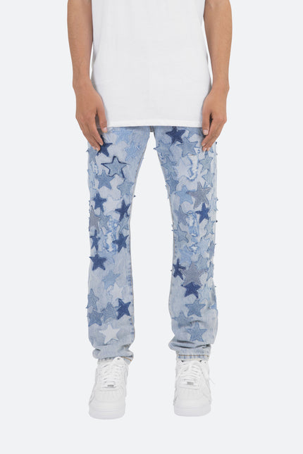 D271 Star Straight Denim - Blue