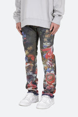 D406 Wreath Straight Denim - Multi
