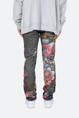 D406 Wreath Straight Denim - Multi