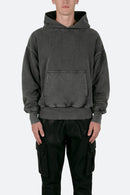 Sweat à capuche double couche - Noir vintage