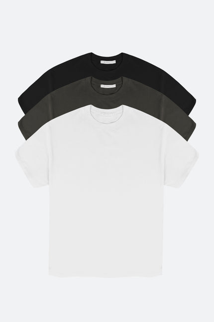 Every Day Tee 3 Pack - Black/Vintage Black/White