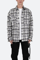 Heavyweight Raw Edge Flannel - Grey/White