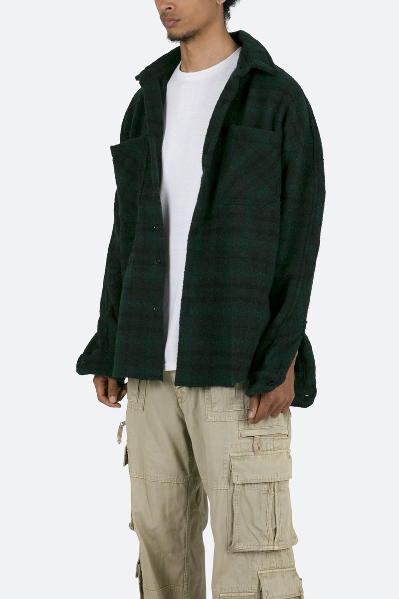 Heavyweight Woven Flannel - Navy/Green