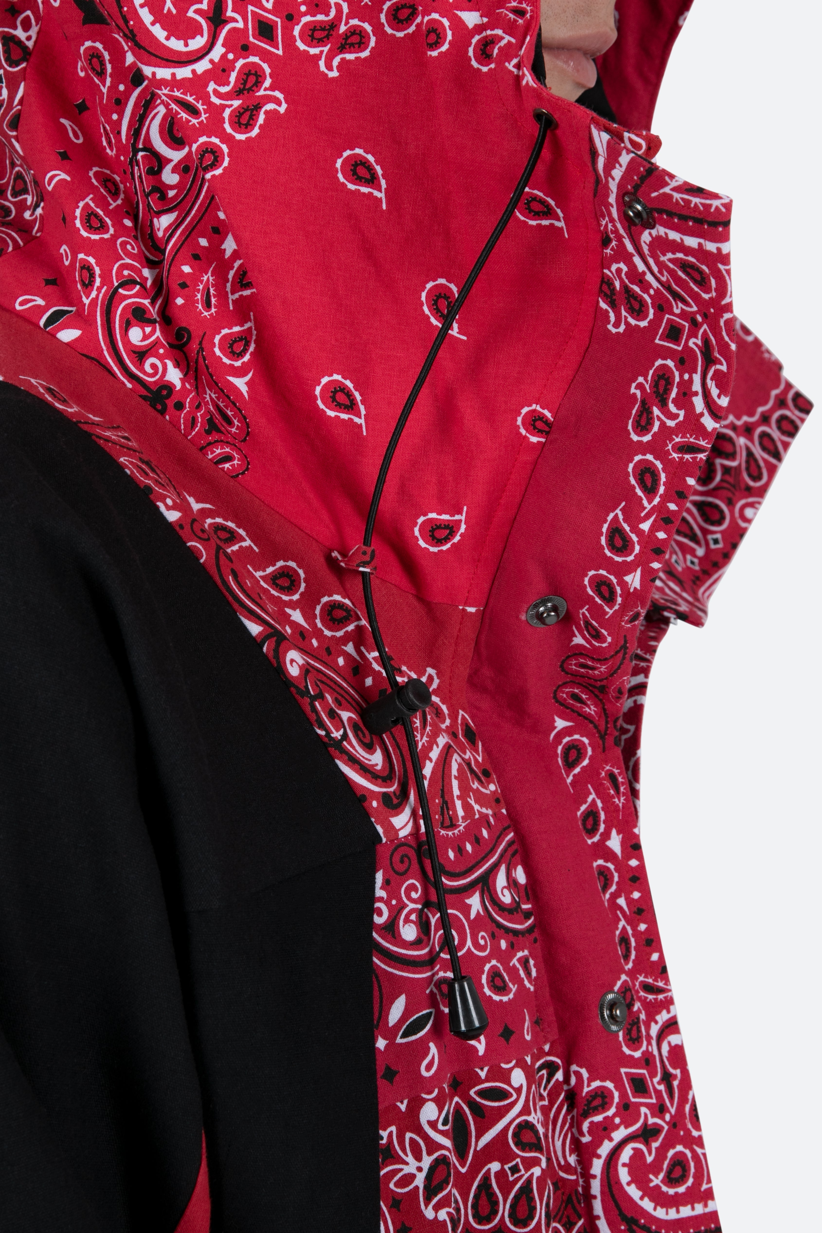 Hooded Bandana Jacket - Red | mnml | shop now