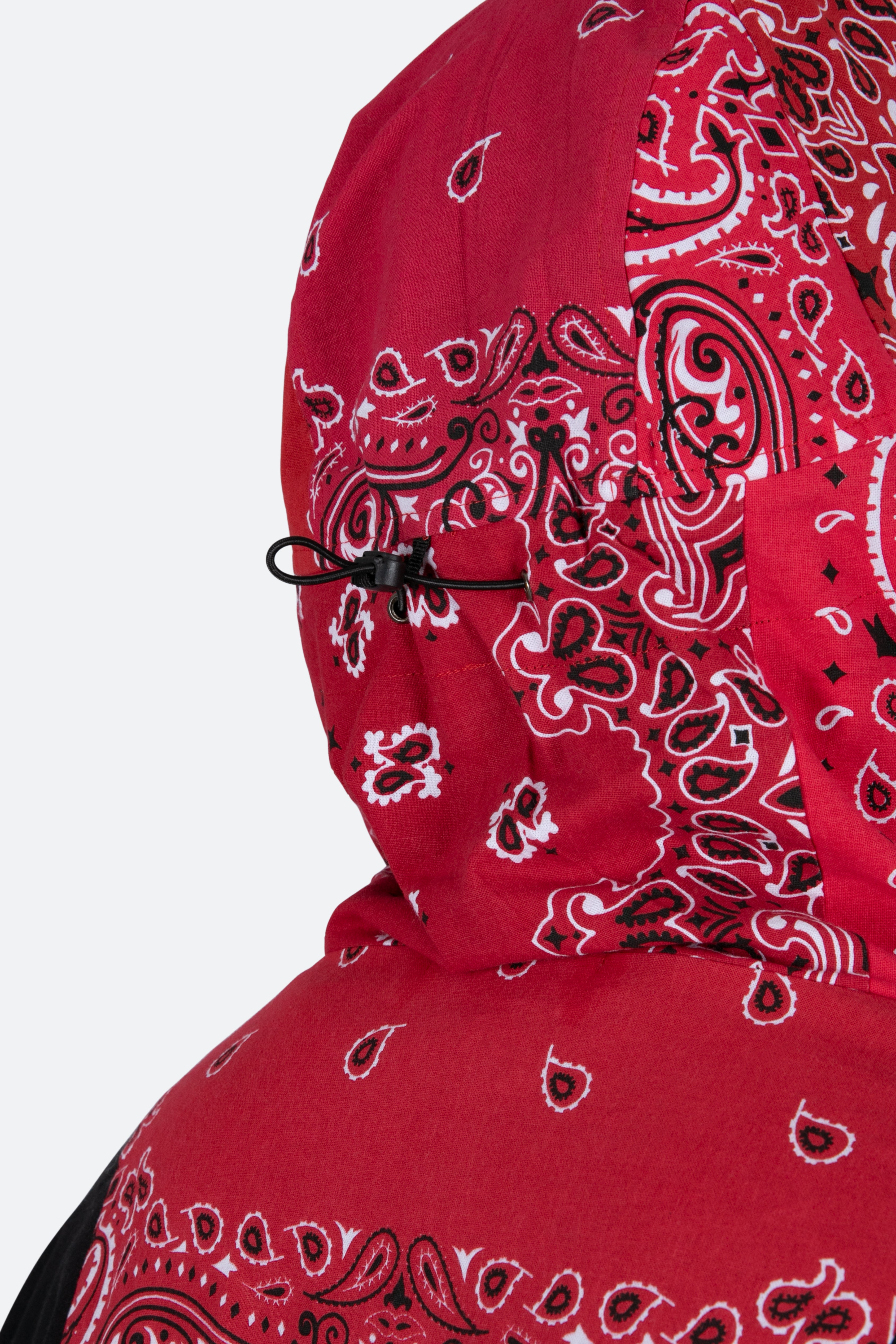 Hooded Bandana Jacket - Red - Red / S