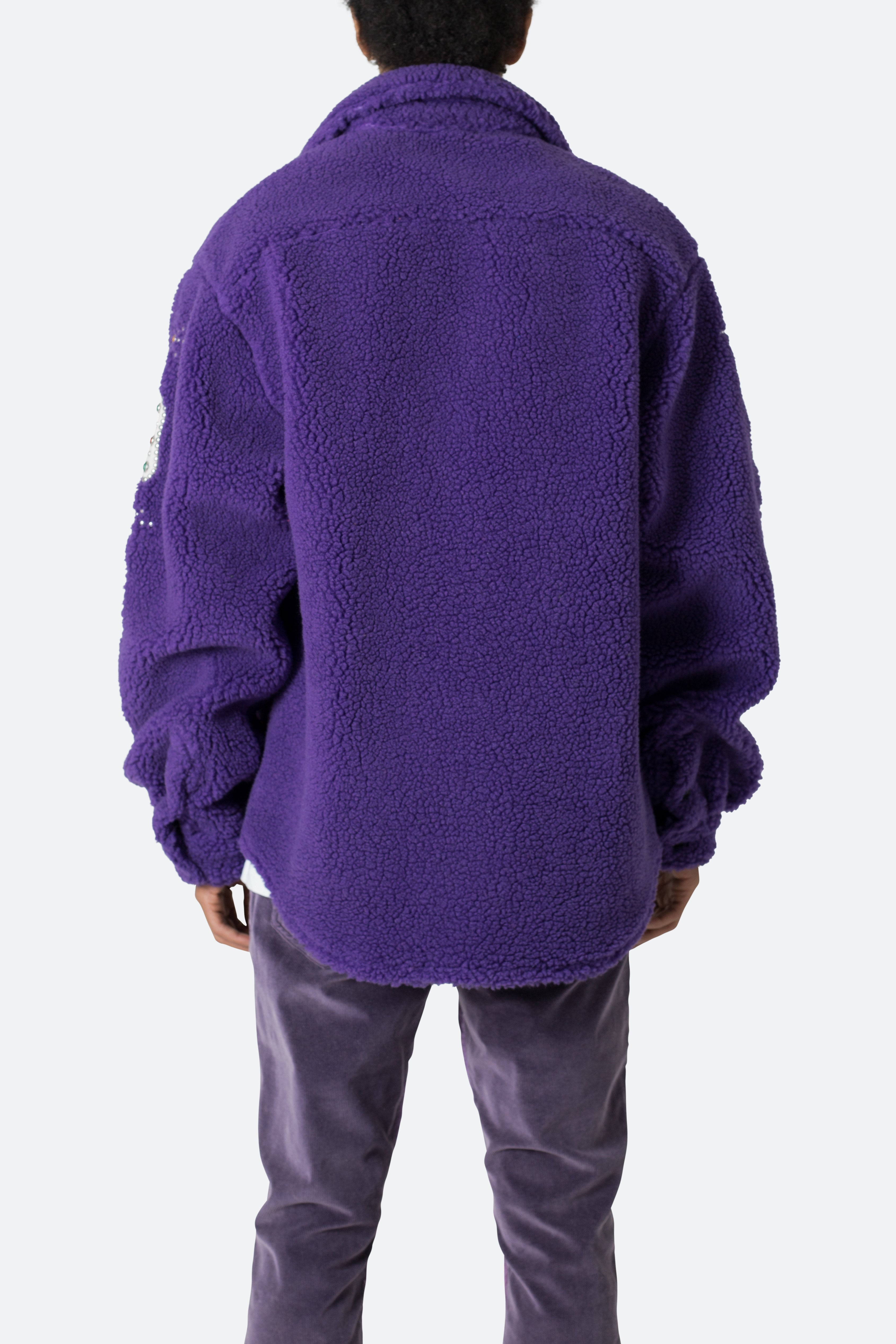 Jewel Sherpa Jacket Purple mnml shop now