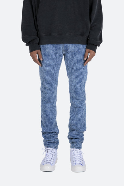 M308 Jacquard Slim Denim - Blue