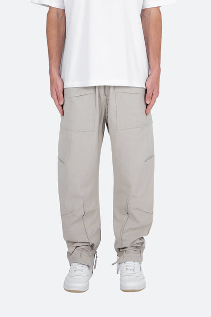 Multi Zip Cargo Pants - Stone