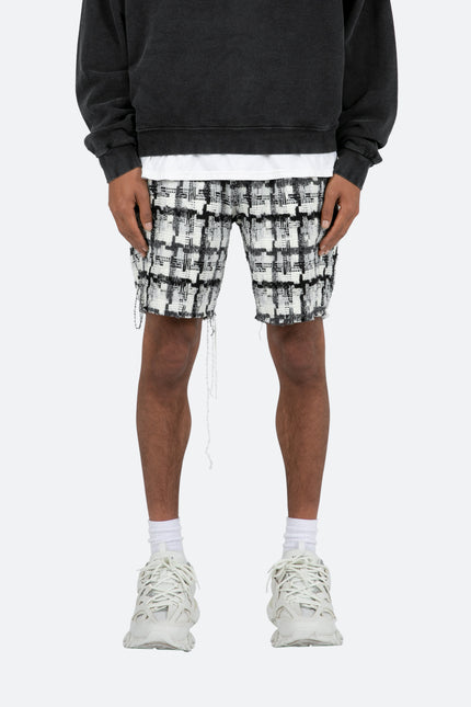 Short à bords francs - Noir/Blanc