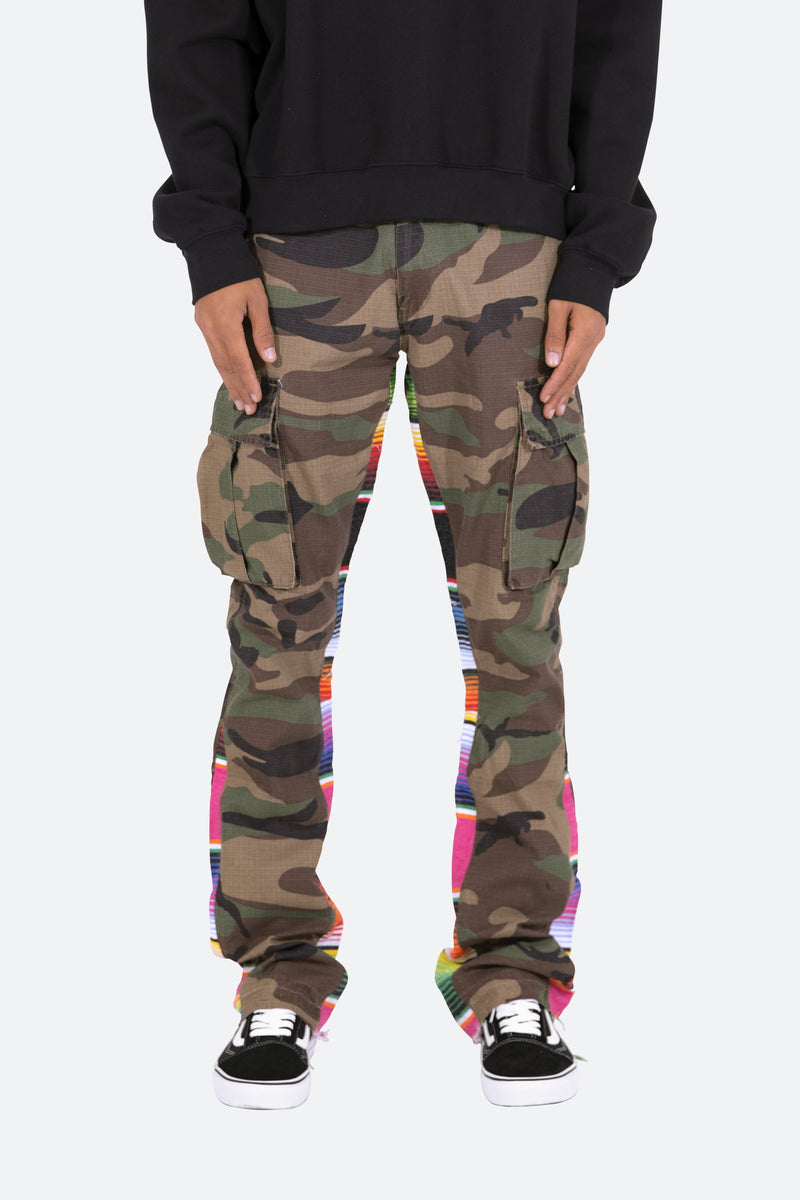 Serape Bootcut Cargo Pants - Camo | mnml | shop now