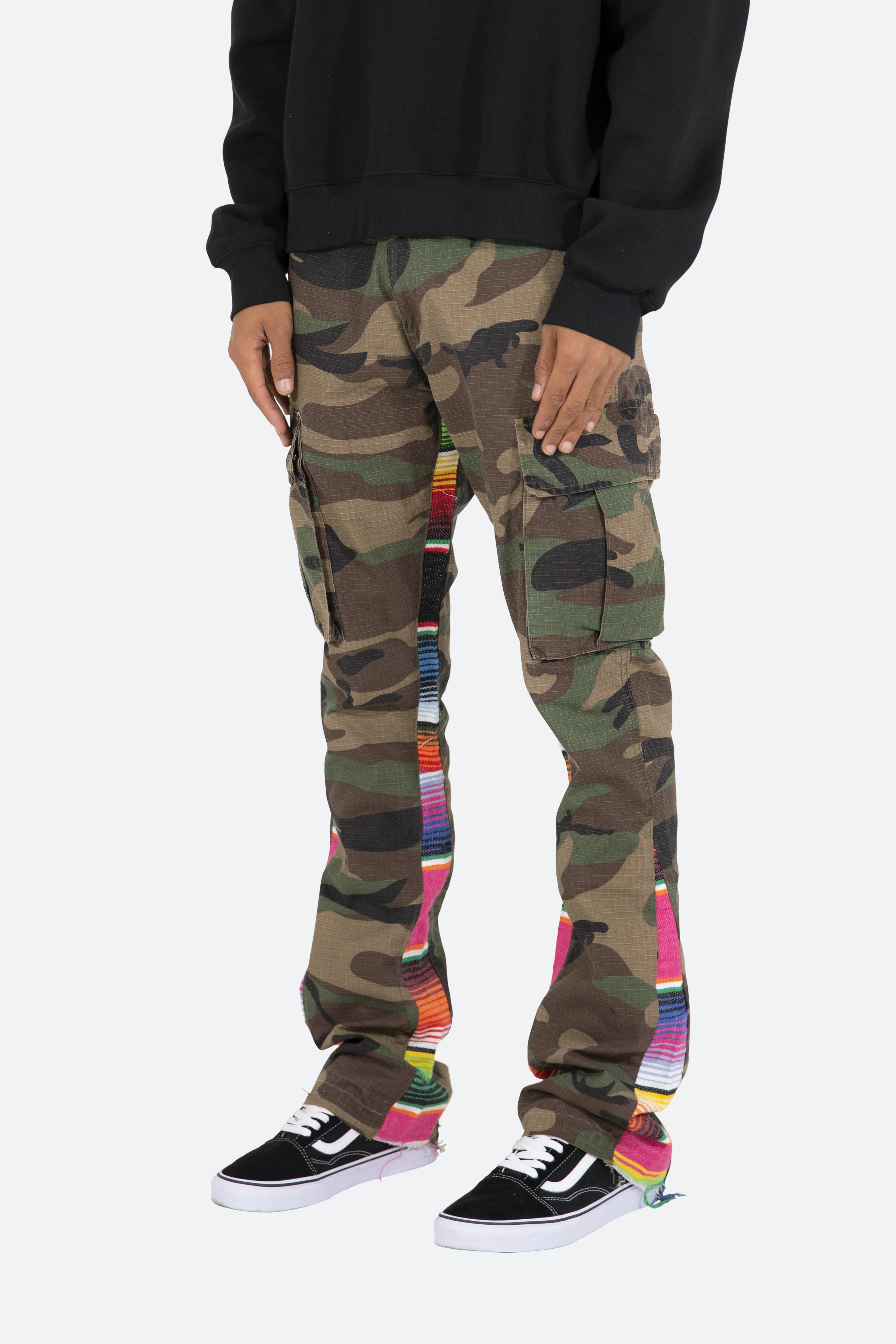 Serape Bootcut Cargo Pants - Camo | mnml
