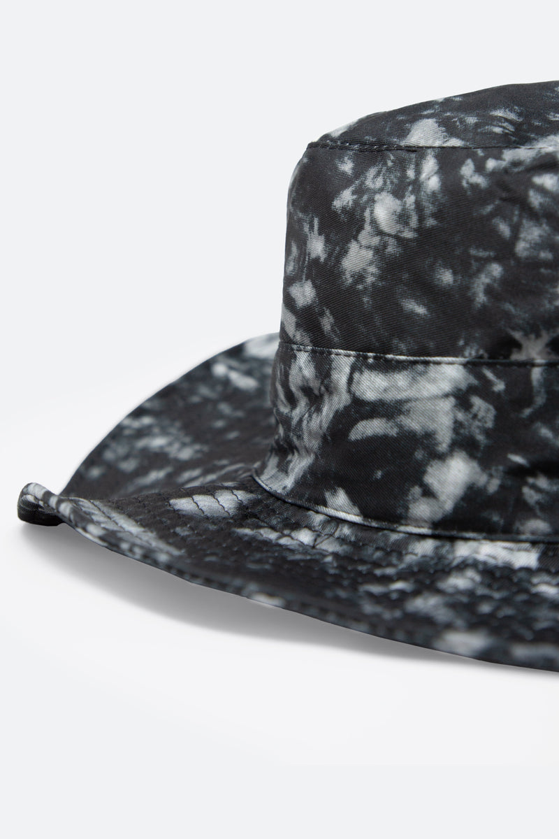 Tie Dye Bucket Hat - Black/White