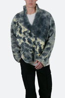 Jersey de borrego teñido con la técnica tie-dye - Azul/Multicolor