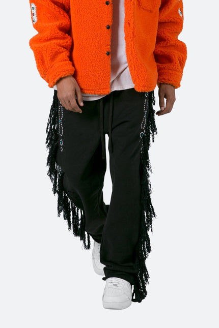 Trail Frayed Sweatpants - Black