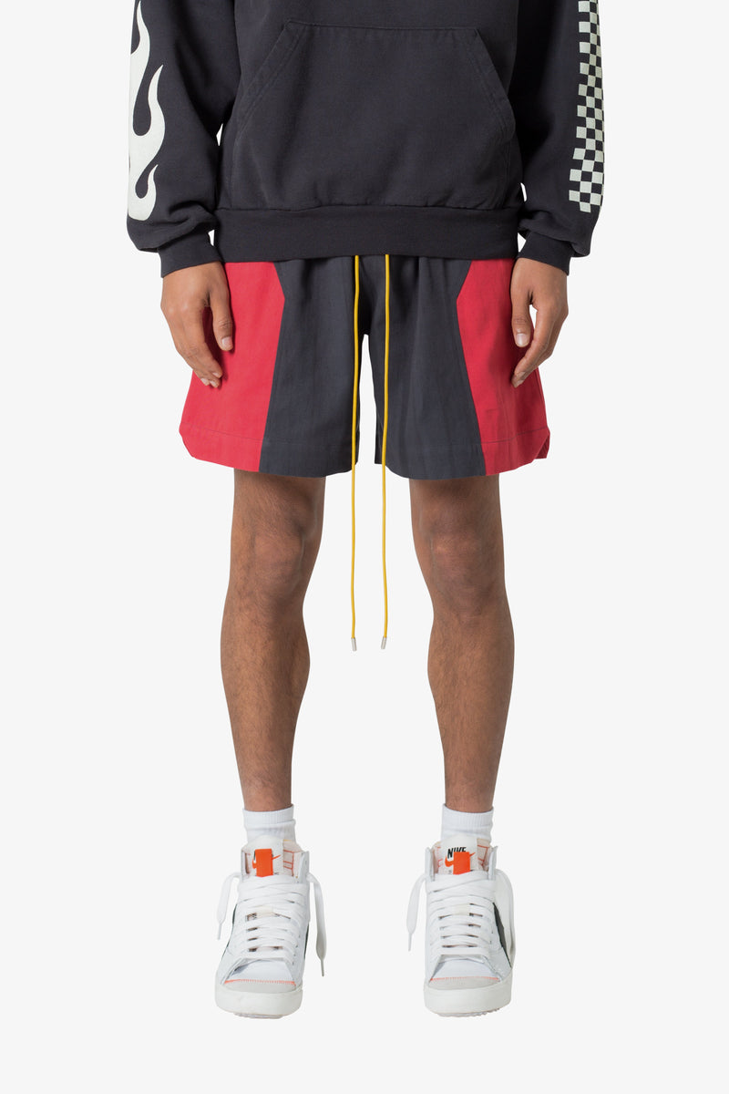 Twill Racing Shorts - Black/Red, mnml