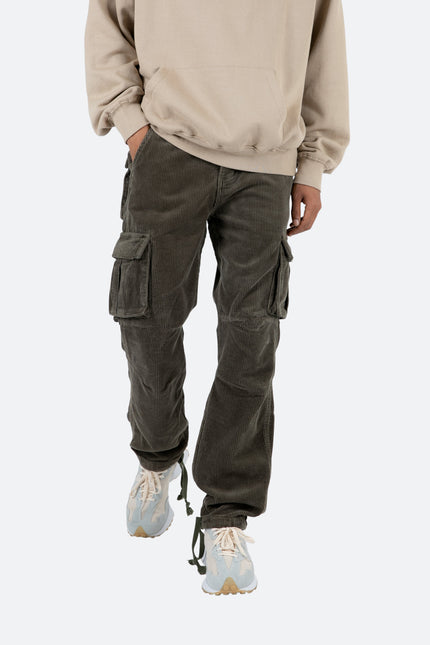 Vintage Corduroy Cargo Pants - Olive