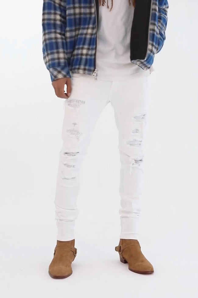 video::https://cdn.shopify.com/s/files/1/1300/6871/files/X201_Rhinestone_Stretch_Denim_-_White_44-_Handbrake.mp4?v=1619475744