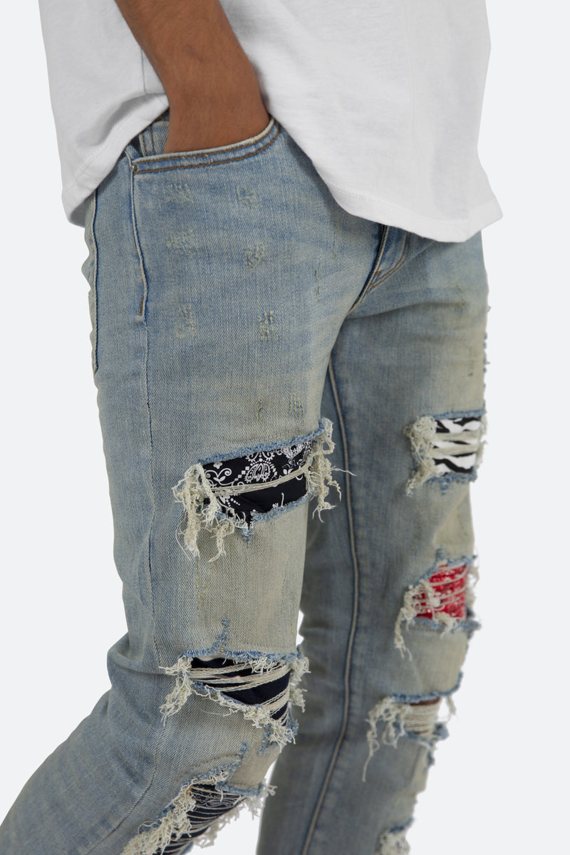 X214 Stretch Denim - Blue | mnml | shop now